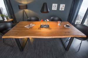 MASA LIVING 160CM, MAMMUT, METAL SI LEMN MASIV SALCAM, ARTIM GROUP COLLECTION - Img 2