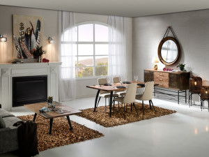 MASA LIVING, 180CM, DRESDE COD 305284 DIN METAL SI LEMN,DESIGN VINTAGE/INDUSTRIAL SCHULLER - Img 2