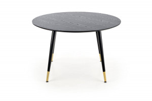 MASA LIVING EMBOS, NEGRU/AURIU, 120 CM, BLAT DIN MDF SI PICIOARE DIN METAL, STIL MODERN - Img 8