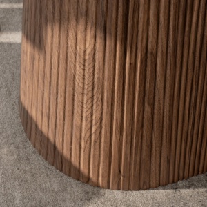 MASA OVALA 180CM, ARTIM MEBLE, REALIZATA DIN MDF, CULOARE TRAVERTIN/NUC, STIL MODERN - Img 6