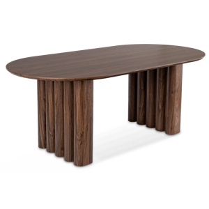 MASA OVALA 200CM, ARTIM MEBLE, REALIZATA DIN MDF, CULOARE NUC, STIL MODERN - Img 7