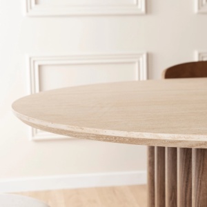 MASA OVALA 200CM, ARTIM MEBLE, REALIZATA DIN MDF, CULOARE TRAVERTIN/NUC, STIL MODERN - Img 6