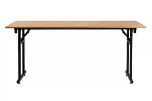 MASA PENTRU CATERING/CONFERINTE 180X100 CM, STEJAR LANCELOT/NEGRU, DIN PAL LAMINAT SI OTEL, ARTIM GROUP SELECTION - Img 2