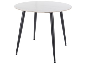 MASA RION ALB/NEGRU F90 CU BLAT DIN CERAMICA SI PICIOARE DIN METAL, STIL MODERN