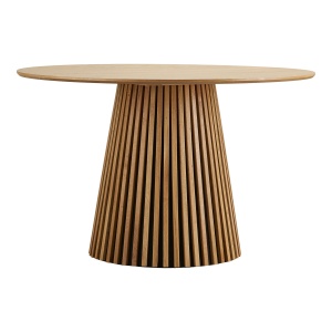 MASA ROTUNDA OSAKA ø120x75 cm, REALIZATA DIN FURNIR SI MDF, CULOARE NATUR, HOUSE NORDIC - Img 3