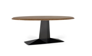 MASA SUFRAGERIE DENIA 200CM, REALIZATA DIN LEMN DE SALCAM SI METAL, CULOARE NATUR/NEGRU, GINER Y COLOMER