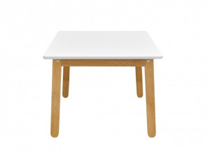 MASUTA CU SCAUNEL WOODY ALB PUR PENTRU CAMERA BEBELUS DESIGN MODERN BA - Img 4