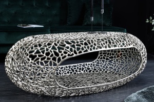 MASUTA DE CAFEA 120CM, ORGANIC, METAL, ARGINTIU, ARTIM GROUP COLLECTION - Img 2