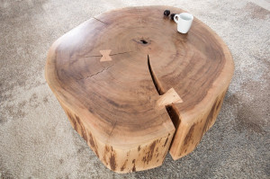 MASUTA DE CAFEA 60CM, DIN LEMN MASIV DE SALCAM, GOA, STIL RUSTIC UNICAT - Img 3