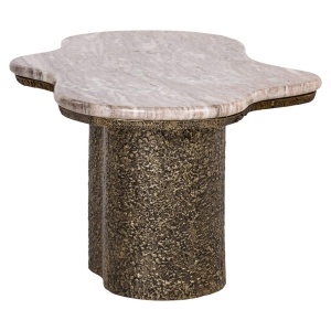 MASUTA DE CAFEA ABANDOS, 214054, CONFECTIONATA DIN MARMURA, ALUMINIU SI MDF, ALAMA ANTICHIZATA, STIL MODERN - Img 3