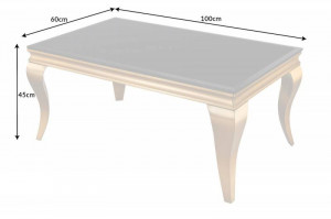 MASUTA DE CAFEA, BAROCK 100CM, ASPECT NEGRU/AURIU, STIL CLASIC - Img 5