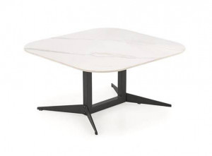 MASUTA DE CAFEA BORNA, EFECT DE MARMURA ALBA/NEGRU, DIN MARMURA SI METAL, STIL MODERN