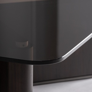 MASUTA DE CAFEA BRANSBY 100CM, LEMN DE FRASIN SI STICLA SECURIZATA, STIL CONTEMPORAN, VICAL HOME - Img 3