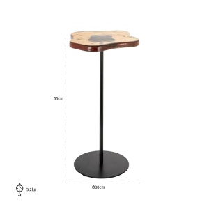 MASUTA DE CAFEA CARLIN 30Ø, 825263, CONFECTIONATA DIN FIER SI STICLA, STIL MODERN - Img 3