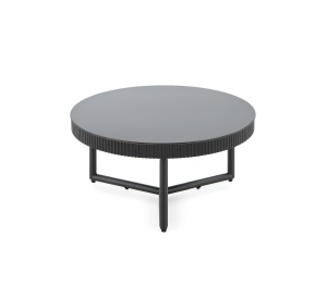 MASUTA DE CAFEA COSMO S, 60 CM, NEGRU/NEGRU, DIN MDF, STICLA SI METAL, STIL MODERN - Img 4