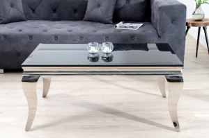 MASUTA DE CAFEA, ELEGANTA DE LUX, BAROCK 100CM, METAL SI STICLA, DESIGN EXCLUSIV - Img 2