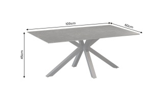 MASUTA DE CAFEA GALAXIE 100CM, DIN METAL SI CERAMICA, CULOARE GRI/NEGRU, INVICTA INTERIOR - Img 4