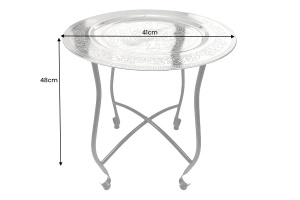 MASUTA DE CAFEA, MARRAKESCH 50CM, DIN METAL, ARGINTIU/NEGRU, ARTIM GROUP SELECTION - Img 3