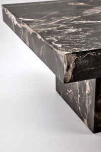 MASUTA DE CAFEA MONOLIT, EFECT DE MARMURA NEAGRA, DIN MDF FURNIRUIT, STIL MODERN - Img 7
