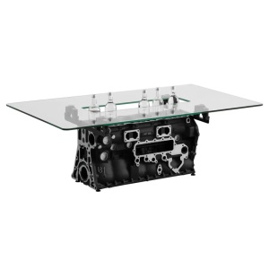 MASUTA DE CAFEA MOTOR 140CM, DIN METAL SI STICLA, ARTIM SELECTION - Img 9