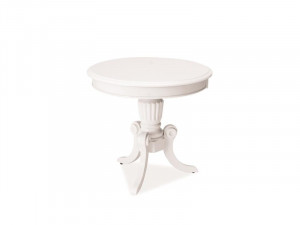 MASUTA DE CAFEA NEVADA D, 60 CM, ALBA, BLAT DIN MDF SI CADRU DIN LEMN, STIL CLASIC