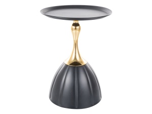 MASUTA DE CAFEA PIANA NEGRU/AURIU, FI38X50, STIL MODERN