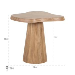MASUTA DE CAFEA RIVA, 211998, CONFECTIONATA DIN LEMN MASIV DE STEJAR, CULOARE NATURALA, STIL MODERN - Img 4