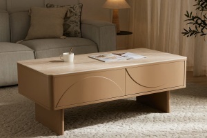 MASUTA DE CAFEA SAVOY 120CM, 3D, REALIZATA DIN MDF SI PLACA CERAMICA, CULOARE TRAVERTIN, ARTIM GROUP SELECTION