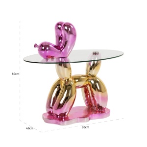 MASUTA DE CAFEA USHA PINK, 825307, CONFECTIONATA DIN POLIRASINA SI STICLA SECURIZATA, STIL MODERN - Img 4