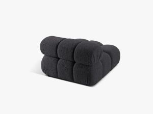 MODUL CANAPEA BELLIS, GRI GRAFIT, CU TAPITERIE DIN TEXTIL BOUCLE ROLF, MICADONI - Img 3
