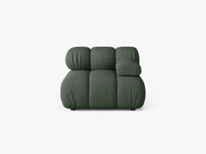 MODUL CANAPEA BELLIS, PE DREAPTA, VERDE INCHIS, CU TAPITERIE DIN TEXTIL STRUCTURAT LIBERTY, MICADONI