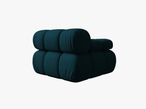 MODUL CANAPEA BELLIS, PE STANGA, ALBASTRU MARIN, CU TAPITERIE DIN TEXTIL 3D SONIC, MICADONI - Img 4