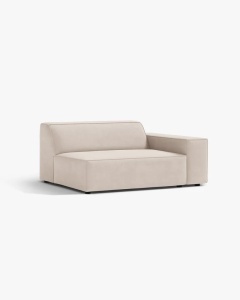 MODUL CANAPEA/COLTAR JODIE, 122X99 CM, BEJ DESCHIS, PE DREAPTA, TAPITAT CU TAPITERIE DIN TEXTIL CATIFEA VENUS, MICADONI - Img 2
