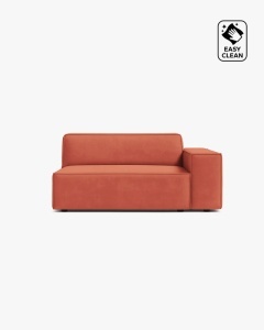 MODUL CANAPEA/COLTAR JODIE, 122X99 CM, CORAI, PE DREAPTA, TAPITAT CU TAPITERIE DIN TEXTIL CATIFEA VENUS, MICADONI - Img 1