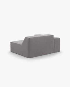 MODUL CANAPEA/COLTAR JODIE, 122X99 CM, GRI CALD, TAPITAT CU TAPITERIE DIN TEXTIL STRUCTURAT LINS, MICADONI - Img 3