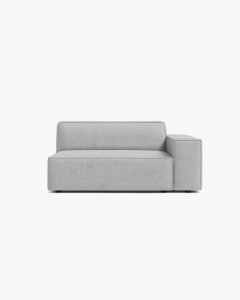 MODUL CANAPEA/COLTAR JODIE, 122X99 CM, GRI DESCHIS, PE DREAPTA, TAPITAT CU TAPITERIE DIN TEXTIL BOUCLE BALLO, MICADONI