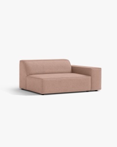 MODUL CANAPEA/COLTAR JODIE, 122X99 CM, ROZ PUDRAT, PE DREAPTA, TAPITAT CU TAPITERIE DIN TEXTIL STRUCTURAT LIBERTY, MICADONI - Img 2
