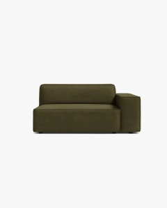 MODUL CANAPEA/COLTAR JODIE, 122X99 CM, VERDE, PE DREAPTA, TAPITAT CU TAPITERIE DIN TEXTIL CATIFEA BLUVEL, MICADONI