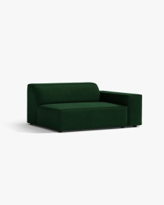 MODUL CANAPEA/COLTAR JODIE, 122X99 CM, VERDE SMARALD, PE DREAPTA, TAPITAT CU TAPITERIE DIN TEXTIL CATIFEA BLUVEL, MICADONI - Img 2