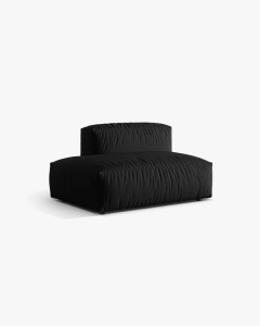 MODUL CANAPEA/COLTAR MARTINA, 133X106 CM, PE STANGA, NEGRU, TAPITAT CU TAPITERIE DIN TEXTIL STRUCTURAT BOSTON, MICADONI - Img 2