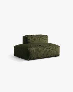 MODUL CANAPEA/COLTAR MARTINA, 133X106 CM, PE STANGA, VERDE, TAPITAT CU TAPITERIE DIN TEXTIL STRUCTURAT BOSTON, MICADONI - Img 2