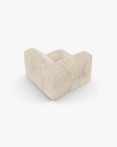 MODUL CANAPEA/COLTAR MARTINA, 76X98 CM, BEJ DESCHIS, TAPITAT CU TAPITERIE DIN TEXTIL CORDOI TILIA, MICADONI - Img 3