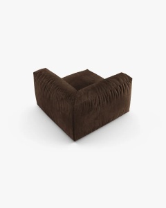MODUL CANAPEA/COLTAR MARTINA, 76X98 CM, CIOCOLATIU, TAPITAT CU TAPITERIE DIN TEXTIL CATIFEA VOGUE, MICADONI - Img 3