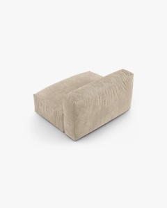MODUL CANAPEA/COLTAR MARTINA, 90X132 CM, BEJ DESCHIS, TAPITAT CU TAPITERIE DIN TEXTIL CATIFEA VOGUE, MICADONI - Img 3