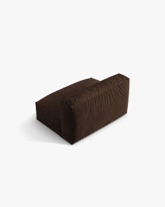 MODUL CANAPEA/COLTAR MARTINA, 90X132 CM, CIOCOLATIU, TAPITAT CU TAPITERIE DIN TEXTIL CATIFEA VOGUE, MICADONI - Img 3