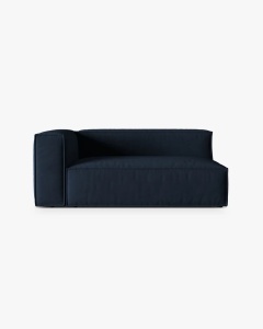 MODUL CANAPEA/COLTAR NURIA ALBASTRU INCHIS, PE STANGA, 185X110 CM, TAPITAT CU TAPITERIE DIN TEXTIL CATIFEA PARIS, MICADONI