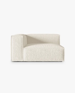 MODUL CANAPEA/COLTAR NURIA FILDES, PE STANGA, 145X110 CM, TAPITAT CU TAPITERIE DIN TEXTIL BOUCLE MONET, MICADONI