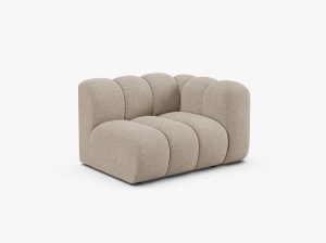 MODUL CANAPEA LUPIN, 114 CM, PE DREAPTA, BEJ INCHIS, CU TAPITERIE DIN TEXTIL CHENILLE EDEN, MICADONI - Img 2