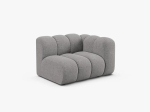 MODUL CANAPEA LUPIN, 114 CM, PE DREAPTA, GRI DESCHIS, CU TAPITERIE DIN TEXTIL CHENILLE EDEN, MICADONI - Img 2