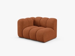 MODUL CANAPEA LUPIN, 114 CM, PE STANGA, CARAMIZIU, CU TAPITERIE DIN TEXTIL CHENILLE EDEN, MICADONI - Img 2